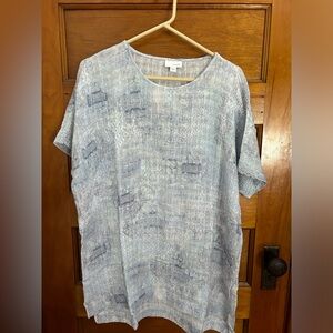 JJill linen and cotton cap sleeve top